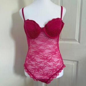Pink Lace Bodysuit